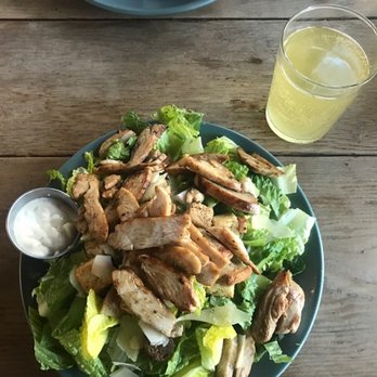Raleigh's Pub - Chicken caesar salad + a nice dry cider - American Near Me - Berkeley, California Raleigh's Pub - Chicken caesar salad + a nice dry cider - American Near Me - Berkeley, California