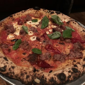Barbuzzo - Salsiccia Pizza-half cheese, half no cheese - Mediterranean Near Me - Philadelphia, Pennsylvania
