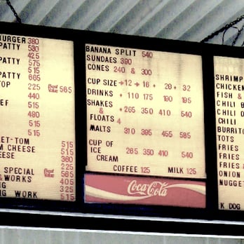 Pete's Drive-In - menu in December 2012 - Burgers Near Me - Roseburg, Oregon Pete's Drive-In - menu in December 2012 - Burgers Near Me - Roseburg, Oregon