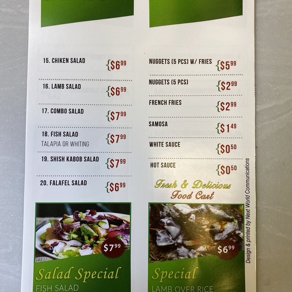 Zara Halal food - a side order menu - Halal Near Me - Lansdale, Pennsylvania