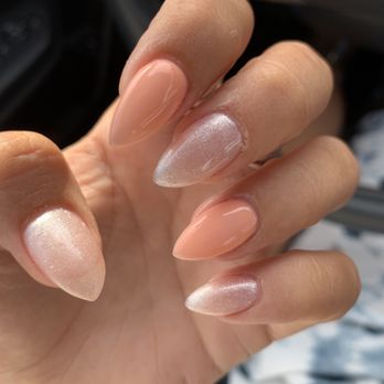 Diamond Nails - Gel refill with peaches and cream and number 14 for the shiny one - Nail Salons Near Me - Austin, Texas