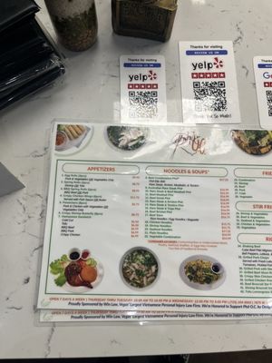 Menu photo 5 Pho O.C. Las Vegas, NV