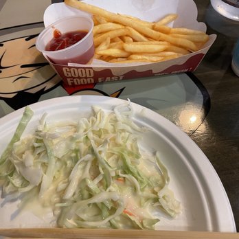 Ttobongee chicken - French fries and cole slaw - Korean Near Me - Tracy, California Ttobongee chicken - French fries and cole slaw - Korean Near Me - Tracy, California