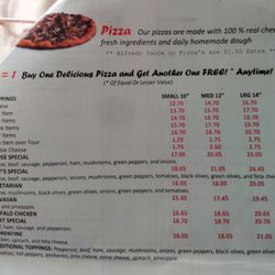 Junior Italian Restaurant and Pizza - Pizza Menu Buy One Get One Free! Best Pizza in the NE Alabama, South Central TN area. Order well done, crispy.