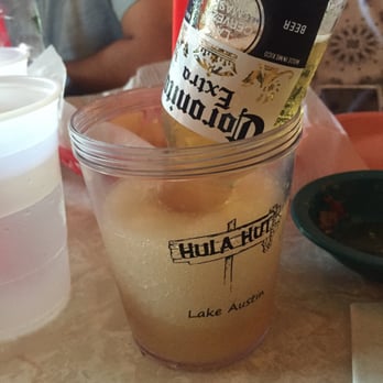 Hula Hut - Frozen Rita with coronita, great drinks but avoid the food - Tex-Mex Near Me - Austin, Texas