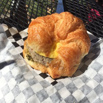 Kaffee Meister - Breakfast sausage sandwich - Coffee & Tea Near Me - Santee, California Kaffee Meister - Breakfast sausage sandwich - Coffee & Tea Near Me - Santee, California