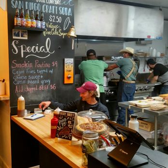 Smokin J's BBQ - Partial view of the service counter - Caterers Near Me - Poway, California Smokin J's BBQ - Partial view of the service counter - Caterers Near Me - Poway, California