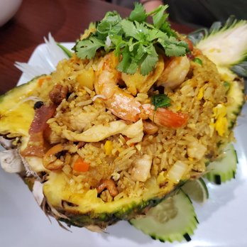 Simply Asian Fusion - Pineapple Fried Rice - Curry Flavored, they have raisins in it! Pineapple chunks are big! 10/10. - Asian Fusion Near Me - Rogers, Arkansas Simply Asian Fusion - Pineapple Fried Rice - Curry Flavored, they have raisins in it! Pineapple chunks are big! 10/10. - Asian Fusion Near Me - Rogers, Arkansas