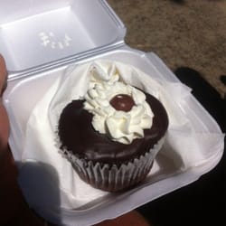 Simply Cakes By Jae - Chocolate peanut butter cupcake. Divine! Smushed slightly by the container.