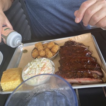 Easy ‘Que - Pork ribs, tater tot, slaw, and corn n bread - Barbeque Near Me - Kailua, Hawaii Easy ‘Que - Pork ribs, tater tot, slaw, and corn n bread - Barbeque Near Me - Kailua, Hawaii