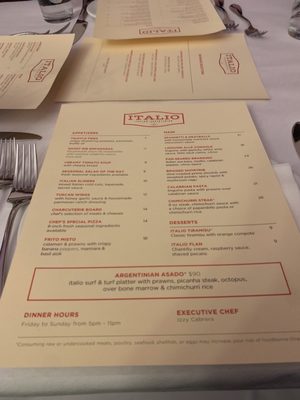 Menu photo 8 Italio Las Vegas, NV