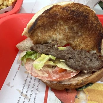 In-N-Out Burger - Hamburger (only half in the photo) - Burgers Near Me - Diamond Bar, California In-N-Out Burger - Hamburger (only half in the photo) - Burgers Near Me - Diamond Bar, California