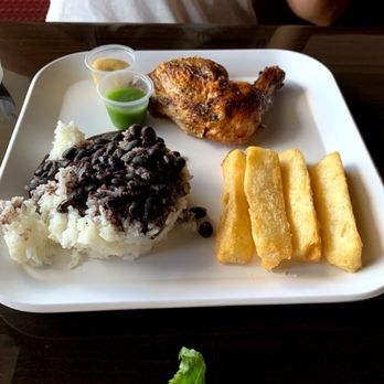 Pico Rojo - Yuca Fries, chicken, rice with black beans and some hot sauce - Latin American Near Me - Clearwater, Florida