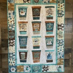 Cute coffee quilt on the wall Cute coffee quilt on the wall