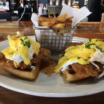 Untoasted - Chicken And Waffle Benedict - Breakfast & Brunch Near Me - Hallandale Beach, Florida