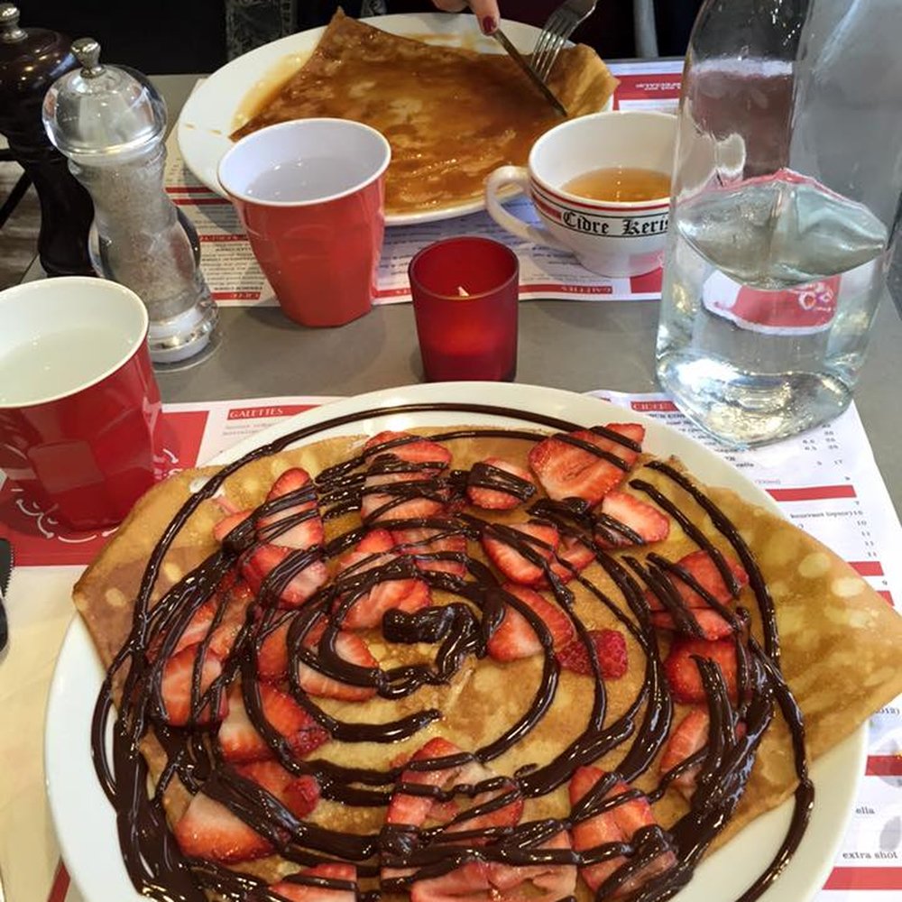 Four Frogs Creperie Randwick - Salted caramel crêpe, and chocolate and strawberries crêpe - French Near Me - Randwick, NSW Four Frogs Creperie Randwick - Salted caramel crêpe, and chocolate and strawberries crêpe - French Near Me - Randwick, NSW