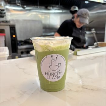 Hungry Llama - Matcha with honey whip - Coffee & Tea Near Me - New York, New York Hungry Llama - Matcha with honey whip - Coffee & Tea Near Me - New York, New York