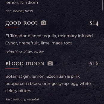 The Keefer Bar - Menu - Lounges Near Me - Vancouver, British Columbia