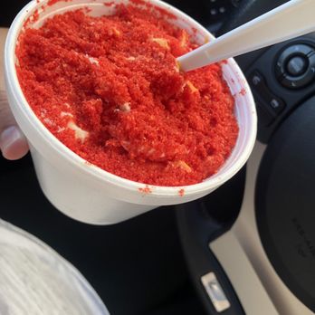 The King Ice Cream - Hot Cheeto mesquite( Mexican corn with mayo, butter, cheese, and hot Cheeto crumble) - Ice Cream & Frozen Yogurt Near Me - Bakersfield, California The King Ice Cream - Hot Cheeto mesquite( Mexican corn with mayo, butter, cheese, and hot Cheeto crumble) - Ice Cream & Frozen Yogurt Near Me - Bakersfield, California