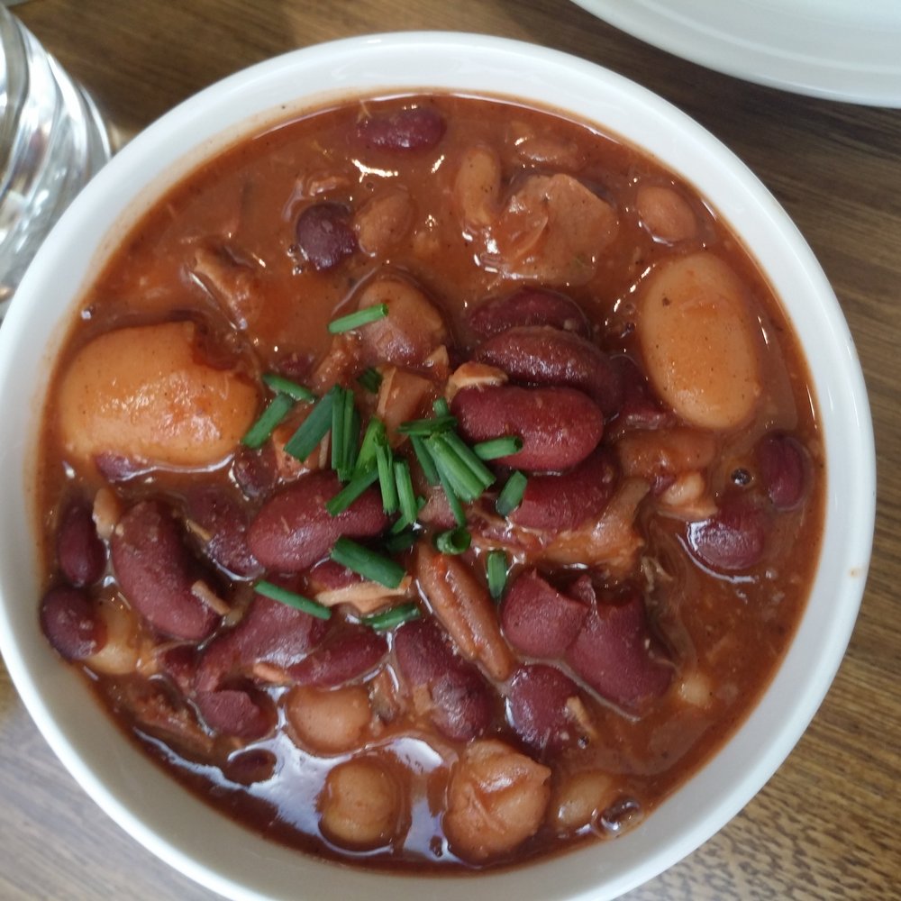 Pendergast - Baked beans. These arent Busch's baked beans. There are kidney beans, large white beans, I think chickpeas, and some pieces of brisket. - Barbeque Near Me - Amsterdam, New Hampshire Pendergast - Baked beans. These arent Busch's baked beans. There are kidney beans, large white beans, I think chickpeas, and some pieces of brisket. - Barbeque Near Me - Amsterdam, New Hampshire