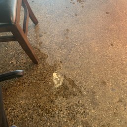 Dirty, sticky floor