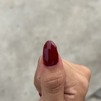 Mindy Nails Bar - pigment literally missing on the tip, stained cuticles, no clean up. - Nail Salons Near Me - Whittier, California Mindy Nails Bar - pigment literally missing on the tip, stained cuticles, no clean up. - Nail Salons Near Me - Whittier, California