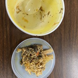 Drained broth, flipped out contents