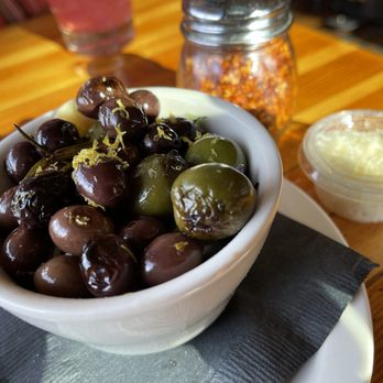 Forge Pizza - Fire Roasted Olive Medley at Forge Pizza in Jack London Square in Oakland. - Pizza Near Me - Oakland, California