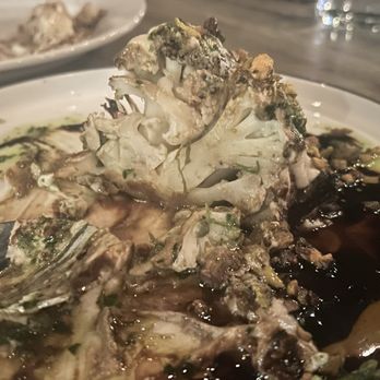 Cavalletta Restaurant - Cauliflower with pistachio (or what's left of it!) - New American Near Me - Aptos, California