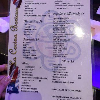 La Cocina Boricua - Drink menu - Puerto Rican Near Me - Bronx, New York La Cocina Boricua - Drink menu - Puerto Rican Near Me - Bronx, New York