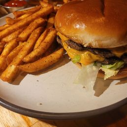 Smash burger with fries Smash burger with fries