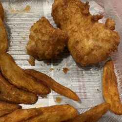 House of Howonquet Restaurant - Cod fish and chips. Firm cod and crispy batter. Wedges are great too. Some of the best along the coast.
