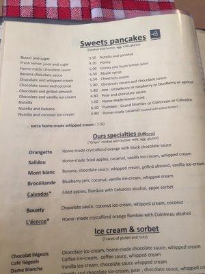 Menu photo 5 Crêperie Brocéliande Paris, 75 Menu photo 5 Crêperie Brocéliande Paris, 75