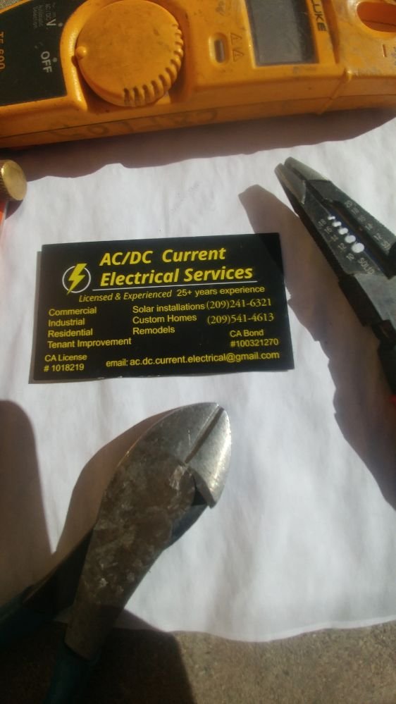 Slide of AC/DC Current Electrical Services