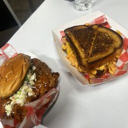Cheesesteak and chicken sandwich