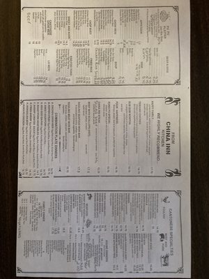 Menu photo 2 China Inn Restaurant Albuquerque, NM