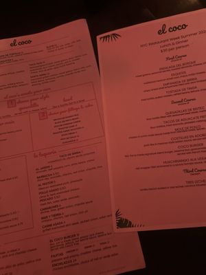 Menu photo 1 El Coco New York, NY
