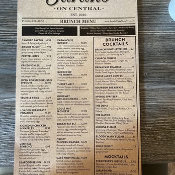 Sarah's on Central - New Brunch Menu - Breakfast & Brunch Near Me - Eureka, Missouri