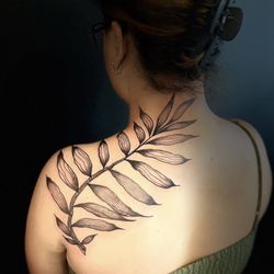 Golden Coils Tattoo - Back/neck tattoo