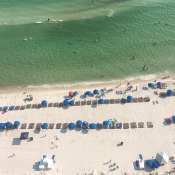 Splash Resort - Rental chairs taking up way too much space. They were moved forward when the tide was lower. - Resorts Near Me - Panama City Beach, Florida
