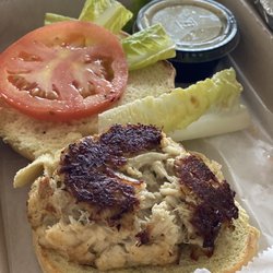 Rosenfeld's Jewish Deli - Crab cake sandwich.