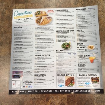 Caspian Mediterranean Grill - Menu - Mediterranean Near Me - Ypsilanti, Michigan