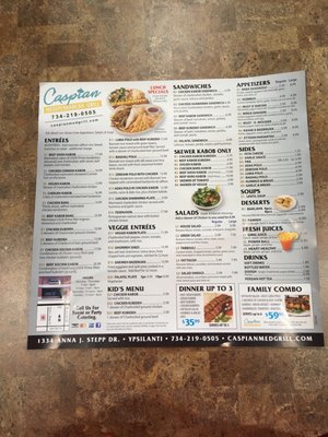 Menu photo 6 Caspian Mediterranean Grill Ypsilanti, MI