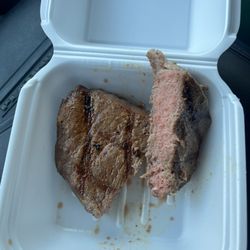 43 Prime Steakhouse - This is the magical fat free ribeye. Zero marbling or even fat on the sides or ends.