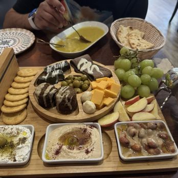 Gahwa Café - Charcuterie for 2 with lentil soup - Coffee & Tea Near Me - Jacksonville, Florida Gahwa Café - Charcuterie for 2 with lentil soup - Coffee & Tea Near Me - Jacksonville, Florida