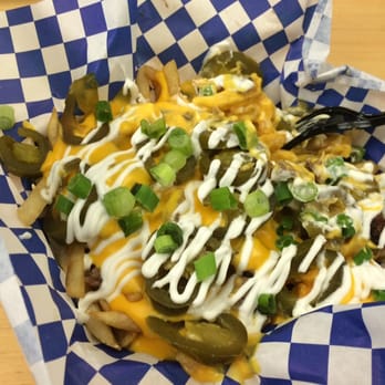 Gameday Grill - Loaded fries with tri-tip, sour cream, bacon, jalapeños, cheese & green onions! - Food Trucks Near Me Gameday Grill - Loaded fries with tri-tip, sour cream, bacon, jalapeños, cheese & green onions! - Food Trucks Near Me
