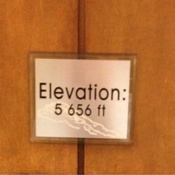 Denver Marriott Tech Center - Way up there!  Elevation posted on each floor! - Hotels Near Me - Denver, Colorado