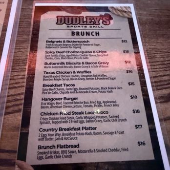 Dudley’s Sports Grill - Brunch Menu at Dudley's Sports Grill - Sports Bars Near Me - Dallas, Texas Dudley’s Sports Grill - Brunch Menu at Dudley's Sports Grill - Sports Bars Near Me - Dallas, Texas