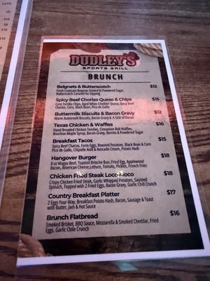 Menu photo 1 Dudley’s Sports Grill Dallas, TX Menu photo 1 Dudley’s Sports Grill Dallas, TX