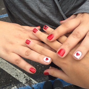 Diva Nails Salon - Mine and my daughters nails a couple of years back for Valentines Day. - Waxing Near Me - Santa Rosa, California Diva Nails Salon - Mine and my daughters nails a couple of years back for Valentines Day. - Waxing Near Me - Santa Rosa, California